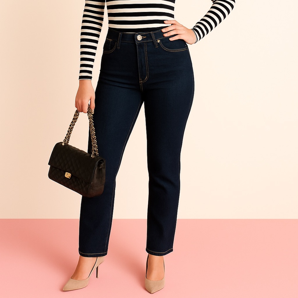 Style & Co. Women's High Rise Navy Jeans